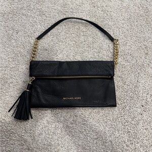 Michael Kors Black Leather Shoulder Bag